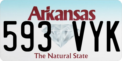 AR license plate 593VYK