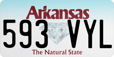 AR license plate 593VYL