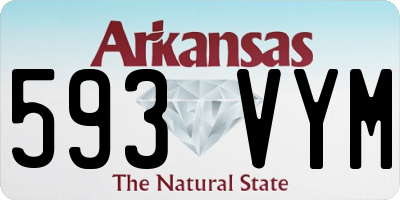 AR license plate 593VYM