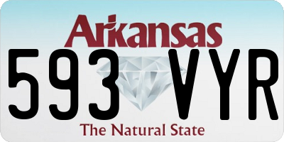 AR license plate 593VYR