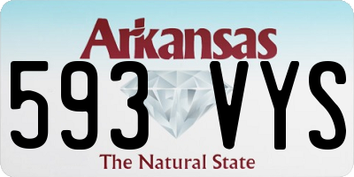 AR license plate 593VYS