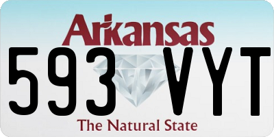 AR license plate 593VYT