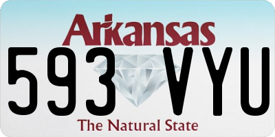 AR license plate 593VYU