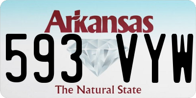 AR license plate 593VYW