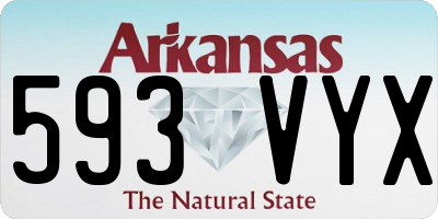 AR license plate 593VYX
