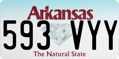 AR license plate 593VYY