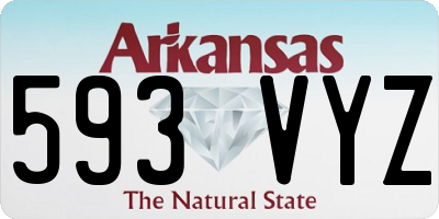 AR license plate 593VYZ