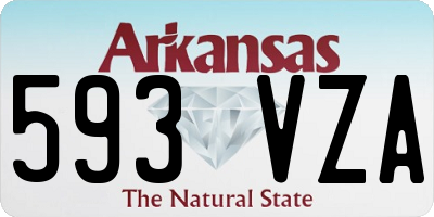AR license plate 593VZA