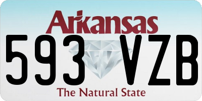 AR license plate 593VZB