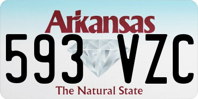 AR license plate 593VZC