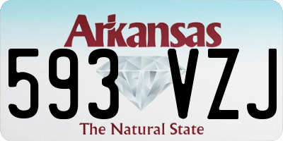 AR license plate 593VZJ