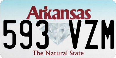 AR license plate 593VZM