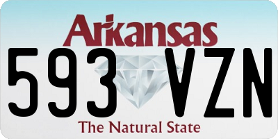 AR license plate 593VZN