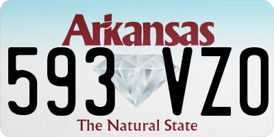 AR license plate 593VZO