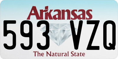 AR license plate 593VZQ