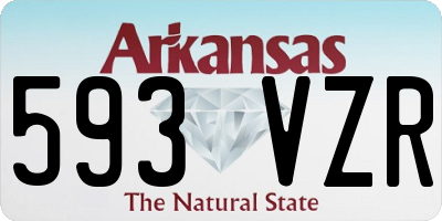 AR license plate 593VZR