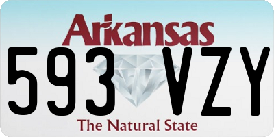 AR license plate 593VZY