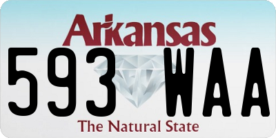 AR license plate 593WAA