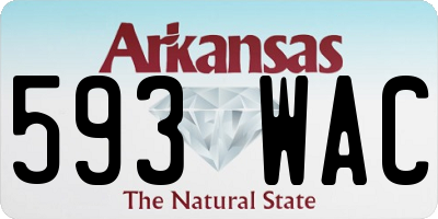 AR license plate 593WAC