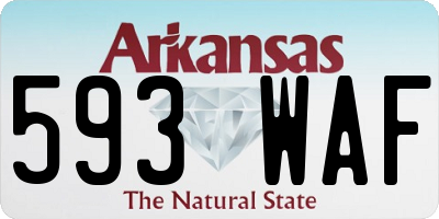 AR license plate 593WAF