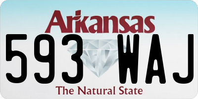 AR license plate 593WAJ