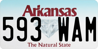 AR license plate 593WAM