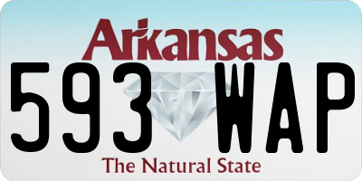 AR license plate 593WAP