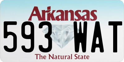 AR license plate 593WAT