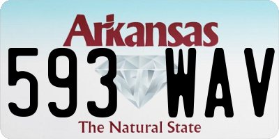 AR license plate 593WAV