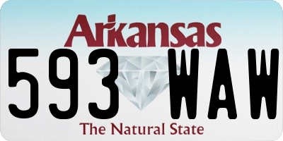 AR license plate 593WAW