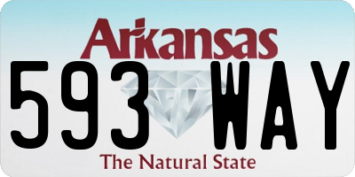 AR license plate 593WAY