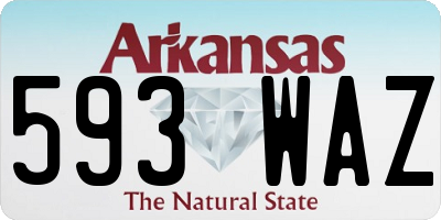 AR license plate 593WAZ
