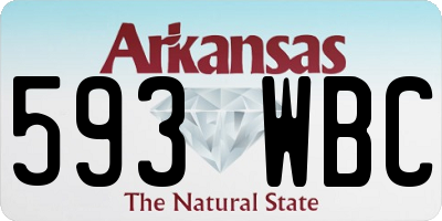 AR license plate 593WBC