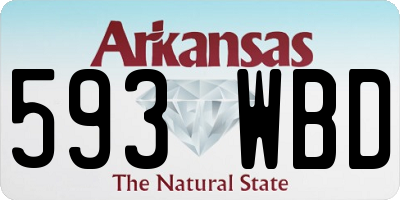 AR license plate 593WBD