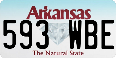 AR license plate 593WBE