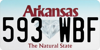AR license plate 593WBF