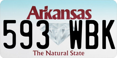 AR license plate 593WBK