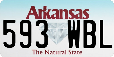 AR license plate 593WBL