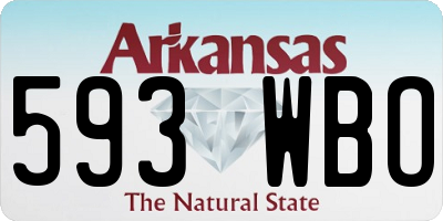 AR license plate 593WBO