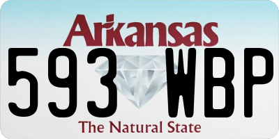 AR license plate 593WBP
