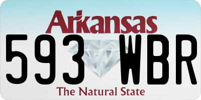 AR license plate 593WBR