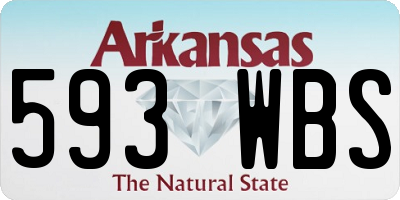 AR license plate 593WBS