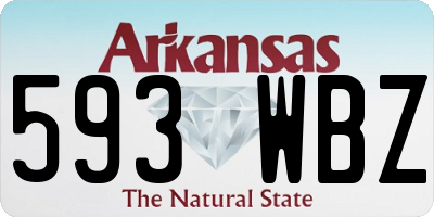 AR license plate 593WBZ