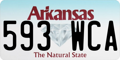 AR license plate 593WCA