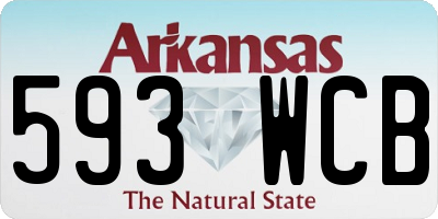 AR license plate 593WCB