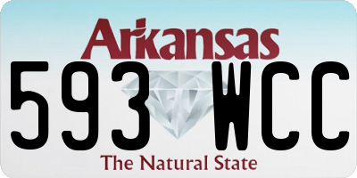 AR license plate 593WCC