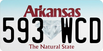 AR license plate 593WCD