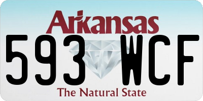 AR license plate 593WCF
