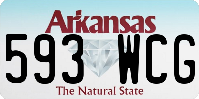 AR license plate 593WCG