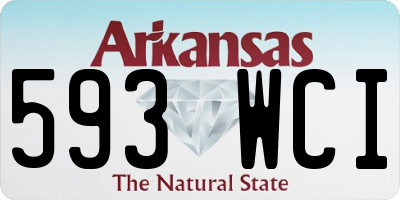 AR license plate 593WCI